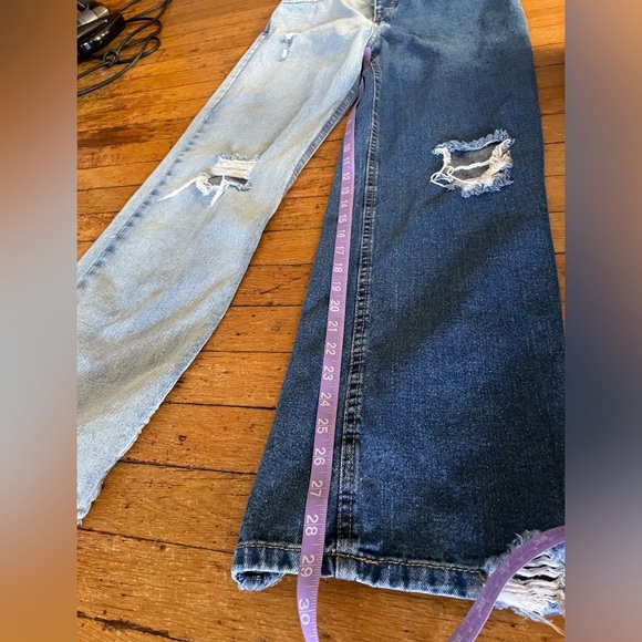 Revenge denim wide jeans color block size 5 grunge y2k 90s street wear - Picture 15 of 15